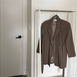 Zara Taupe Double-Breasted Jacket Dress - Limited Edition